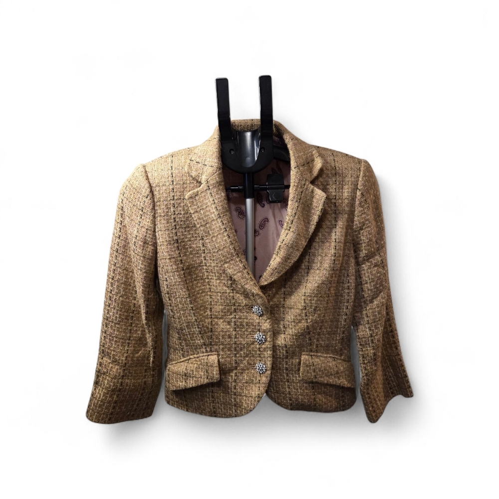 Anthropologie Tapemeasure tweed blazer
